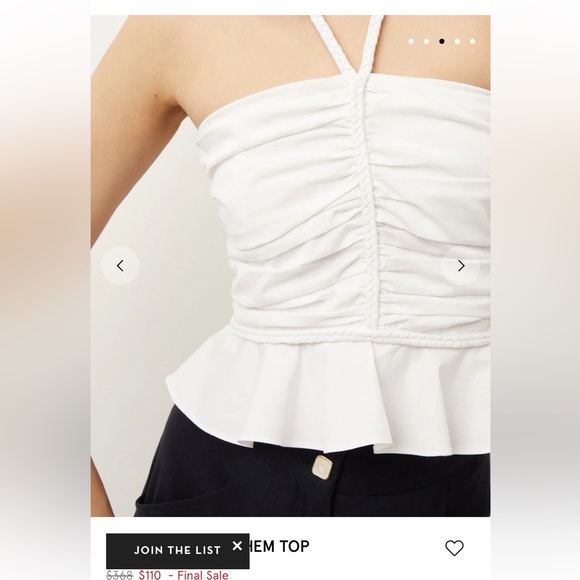 VERONICA BEARD ARIENNE PEPLUM-HEM TOP - Picture 2 of 5